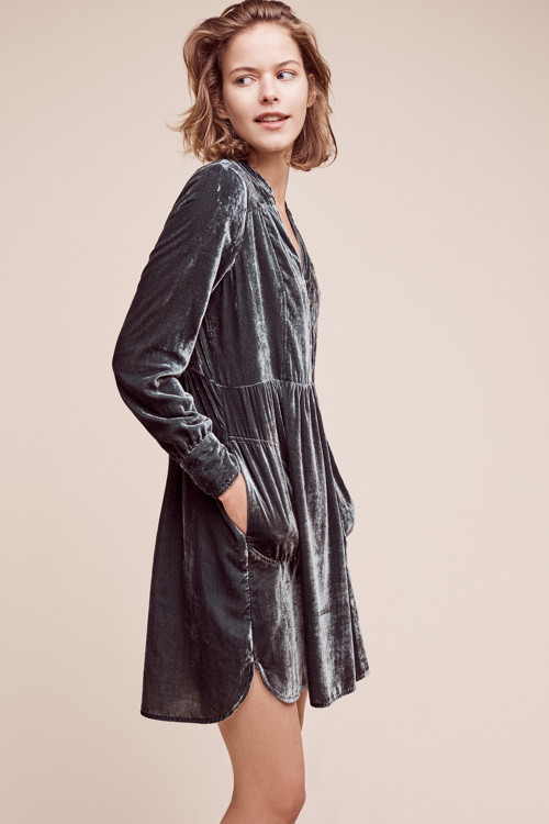 Velvet Shirtdress | Anthropologie (US)