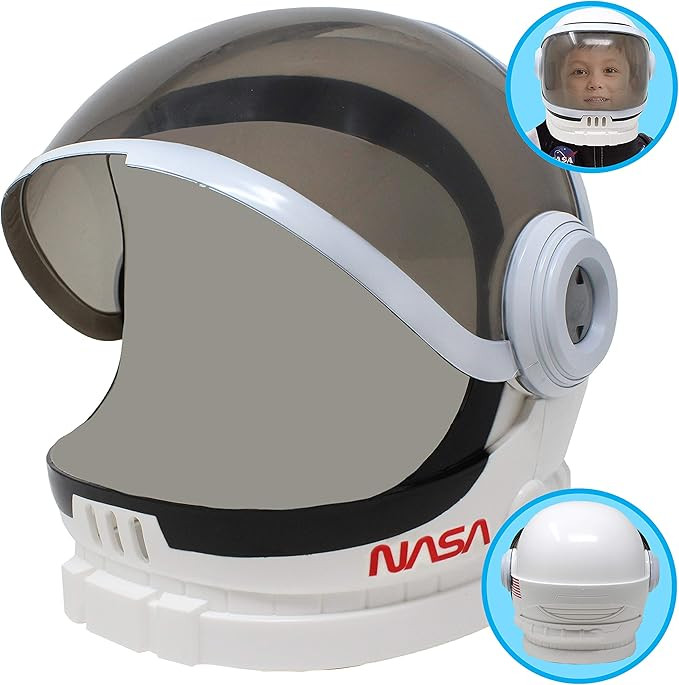 Astronaut Helmet with Movable Visor Pretend Play Toy Set for School Classroom Dress Up, Role Play... | Amazon (US)
