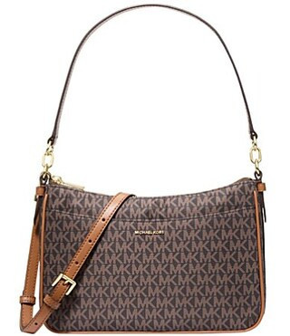 Michael Kors Jet Set Logo Medium Pochette Crossbody Bag - Brown Acorn | Dillard's