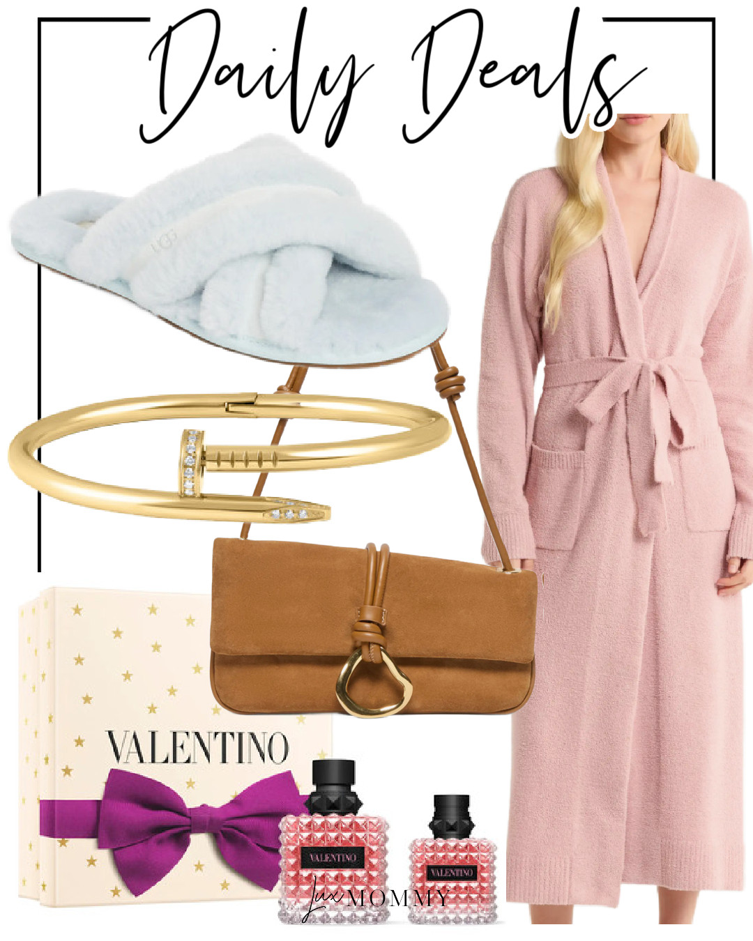 Daily Deals, Deals of the day!!
Ugg, Shearling Slide Slipper, So Soft Robe, Dolce Vita, Leather Shoulder Bag, Valentino, Donna Born Perfume Gift Set, Bangle Bracelet 

 #LTKmomlife #LTKselfcare #LTKSaleAlert