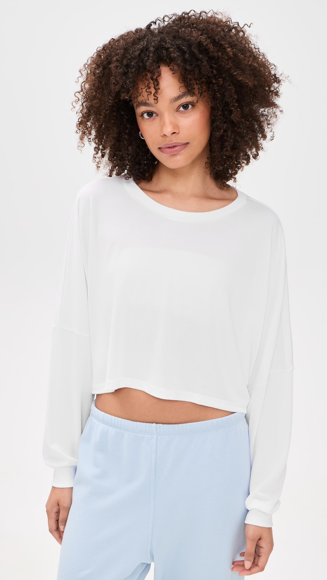 Studio Luxe Cropped Long Sleeve Tee | Shopbop