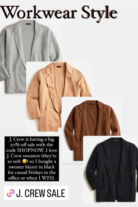 J.Crew is currently having a sale. Use the code SHOPNOW to receive 50% off your purchase. Thank me later ✨

#LTKworkwear #LTKsalealert