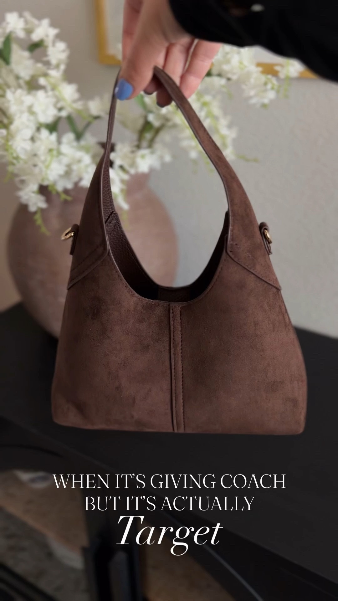 When you find the perfect suede handbag that’s giving Coach Brooklyn Vibes but with a Target price tag! This is a perfect designer look for less option!! Also comes in a larger size! This one has a chain you can attach as well!

#LTKSaleAlert #LTKWorkwear #LTKspringtrends