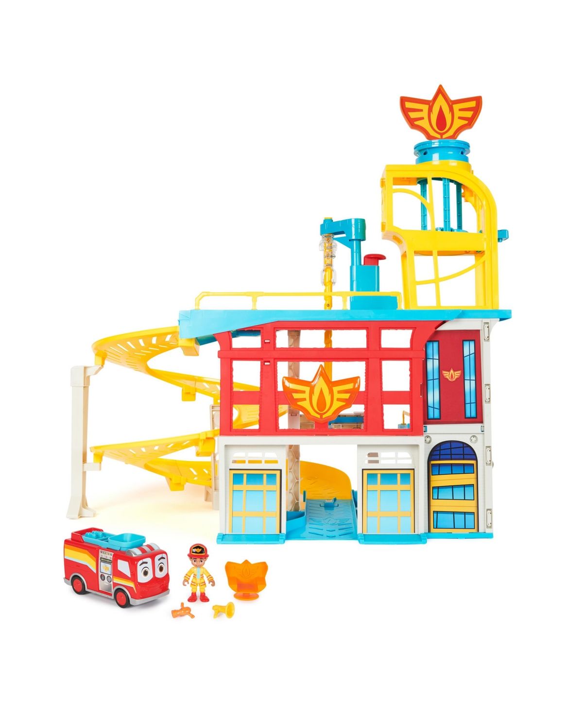 Firebuds Hq Playset with Lights, Sounds, Fire Truck Toy, Action Figure and Vehicle Launcher | Macys (US)