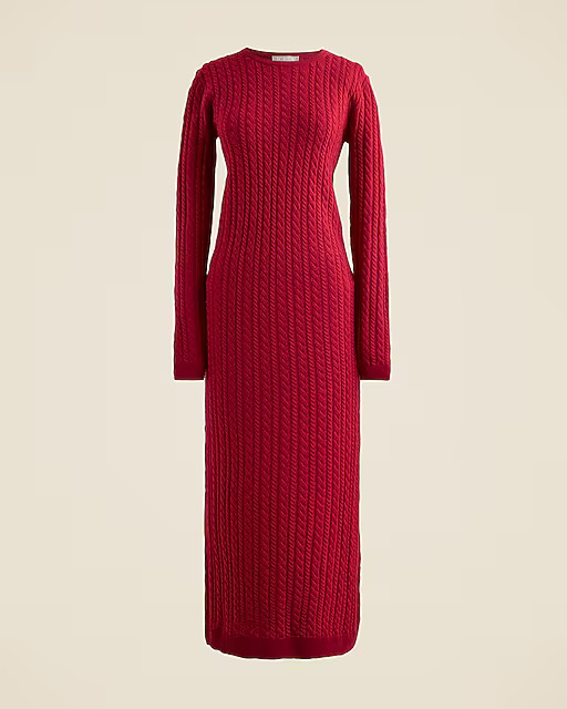 Cable-knit sweater-dress in merino wool | J. Crew US