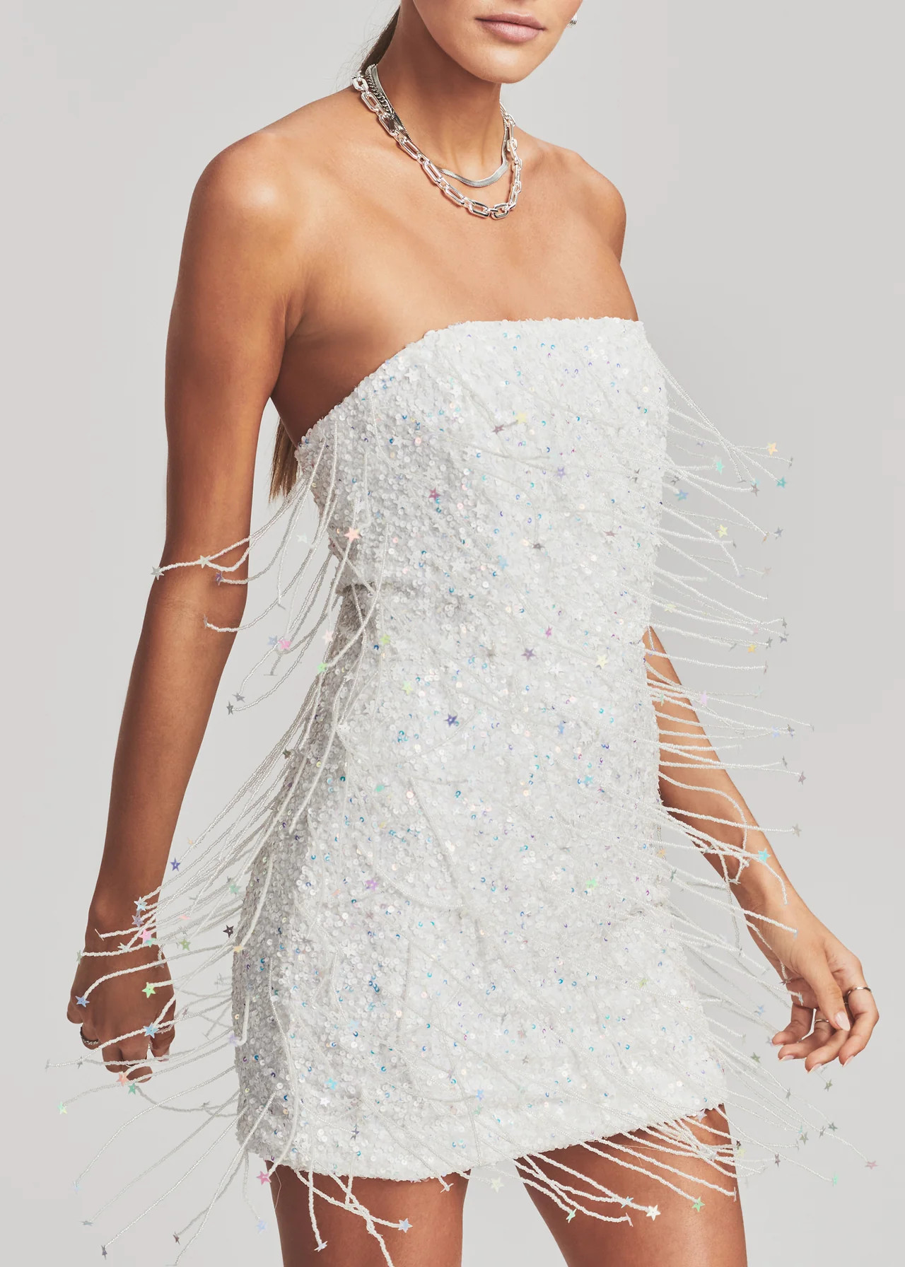 Heather Sequin Star Fringe Dress | Retrofete