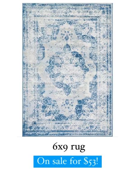 6x9 rug on major sale! $53. Perfect for a dining room, living room or bedroom! 

#LTKhome #LTKsalealert #LTKfindsunder100