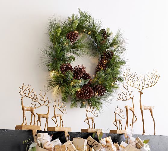 Handcrafted Brass Merry Reindeer | Pottery Barn (US)