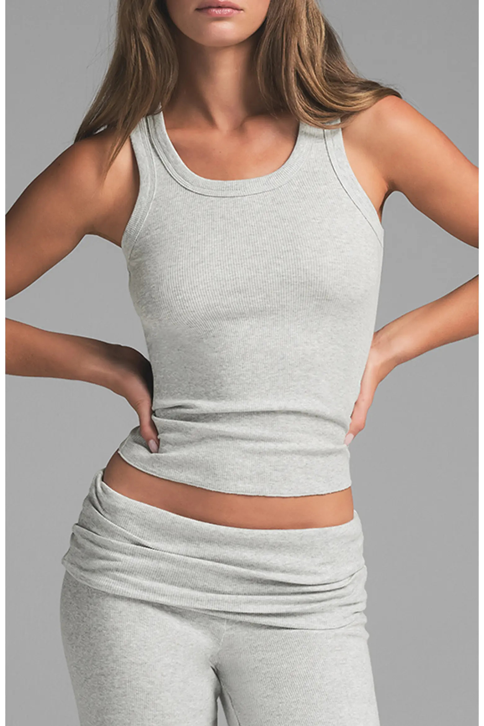 Stretch Cotton Rib Scoop Tank (Women) | Nordstrom | Nordstrom