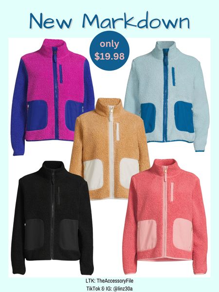 New markdown! Under $20! This would make a great gift for her! I have a small in the pink/blue one. I’d say they are true to size. 

Sherpa jackets, deal of the day, winter coat, winter jacket, Walmart style, Walmart fashion, winter outfit, fall outfit #blushpink #winterlooks #winteroutfits #winterstyle #winterfashion #wintertrends #shacket #jacket #sale #under50 #under100 #under40 #workwear #ootd #bohochic #bohodecor #bohofashion #bohemian #contemporarystyle #modern #bohohome #modernhome #homedecor #amazonfinds #nordstrom #bestofbeauty #beautymusthaves #beautyfavorites #goldjewelry #stackingrings #toryburch #comfystyle #easyfashion #vacationstyle #goldrings #goldnecklaces #fallinspo #lipliner #lipplumper #lipstick #lipgloss #makeup #blazers #primeday #StyleYouCanTrust #giftguide #LTKRefresh #LTKSale #springoutfits #fallfavorites #LTKbacktoschool #fallfashion #vacationdresses #resortfashion #summerfashion #summerstyle #rustichomedecor #liketkit #highheels #Itkhome #Itkgifts #Itkgiftguides #springtops #summertops #Itksalealert #LTKRefresh #fedorahats #bodycondresses #sweaterdresses #bodysuits #miniskirts #midiskirts #longskirts #minidresses #mididresses #shortskirts #shortdresses #maxiskirts #maxidresses #watches #backpacks #camis #croppedcamis #croppedtops #highwaistedshorts #goldjewelry #stackingrings #toryburch #comfystyle #easyfashion #vacationstyle #goldrings #goldnecklaces #fallinspo #lipliner #lipplumper #lipstick #lipgloss #makeup #blazers #highwaistedskirts #momjeans #momshorts #capris #overalls #overallshorts #distressesshorts #distressedjeans #whiteshorts #contemporary #leggings #blackleggings #bralettes #lacebralettes #clutches #crossbodybags #competition #beachbag #halloweendecor #totebag #luggage #carryon #blazers #airpodcase #iphonecase #hairaccessories #fragrance #candles #perfume #jewelry #earrings #studearrings #hoopearrings #simplestyle #aestheticstyle #designerdupes #luxurystyle #bohofall #strawbags #strawhats #kitchenfinds #amazonfavorites #bohodecor #aesthetics 

#LTKsalealert #LTKSeasonal #LTKunder50
