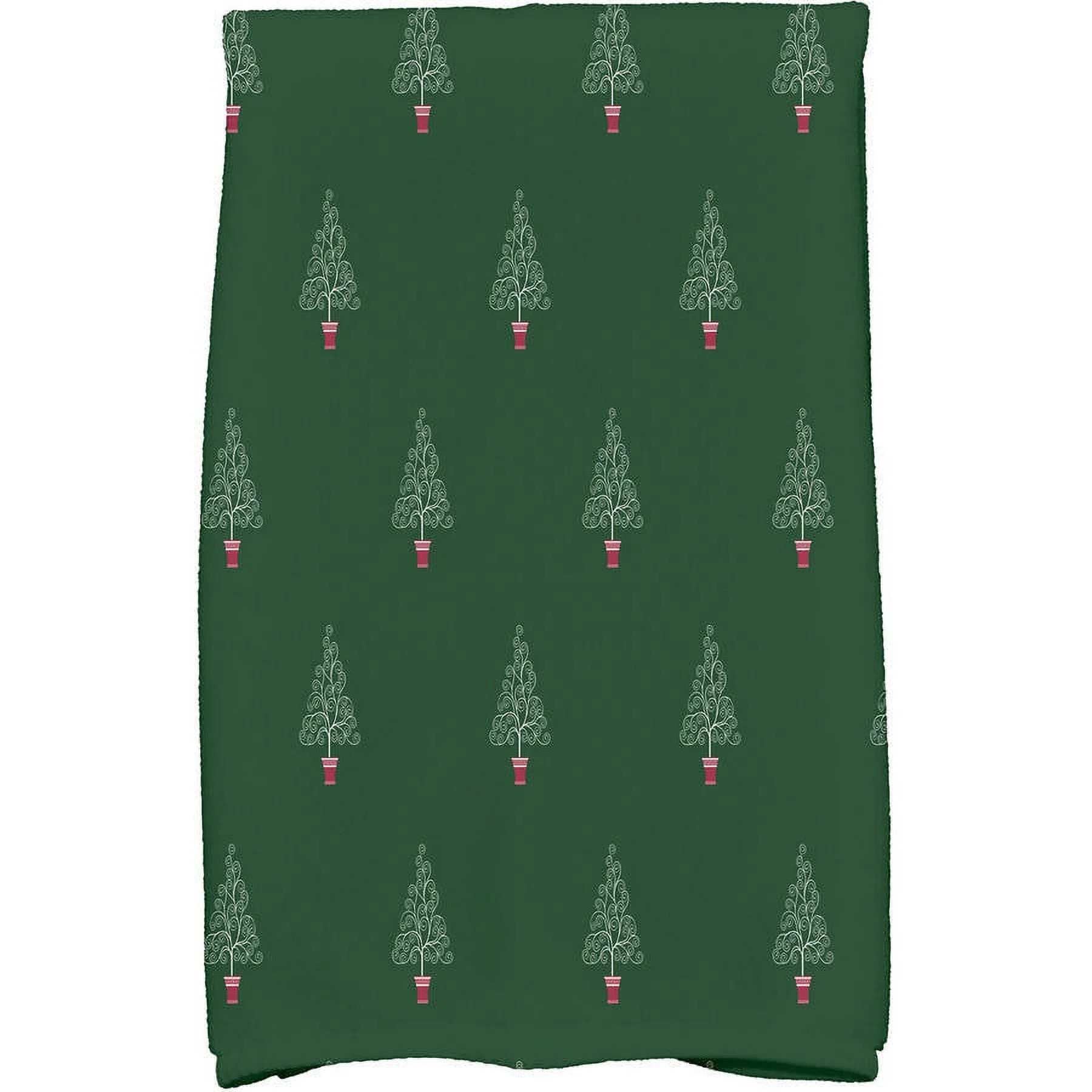 Holiday Essence Filigree Forrest Geometric Print Kitchen Towel | Walmart (US)