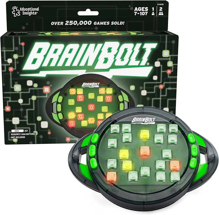 Educational Insights BrainBolt - Handheld Memory Game with Light and Sound, Electronic Brain Game... | Amazon (US)