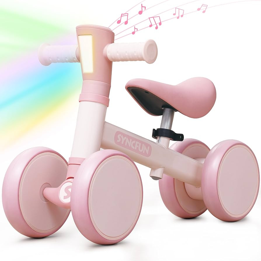 SYNCFUN LED Baby Balance Bike with Music for 1-2 Year Old Boys Girls, Balance Bike with Lights & ... | Amazon (US)