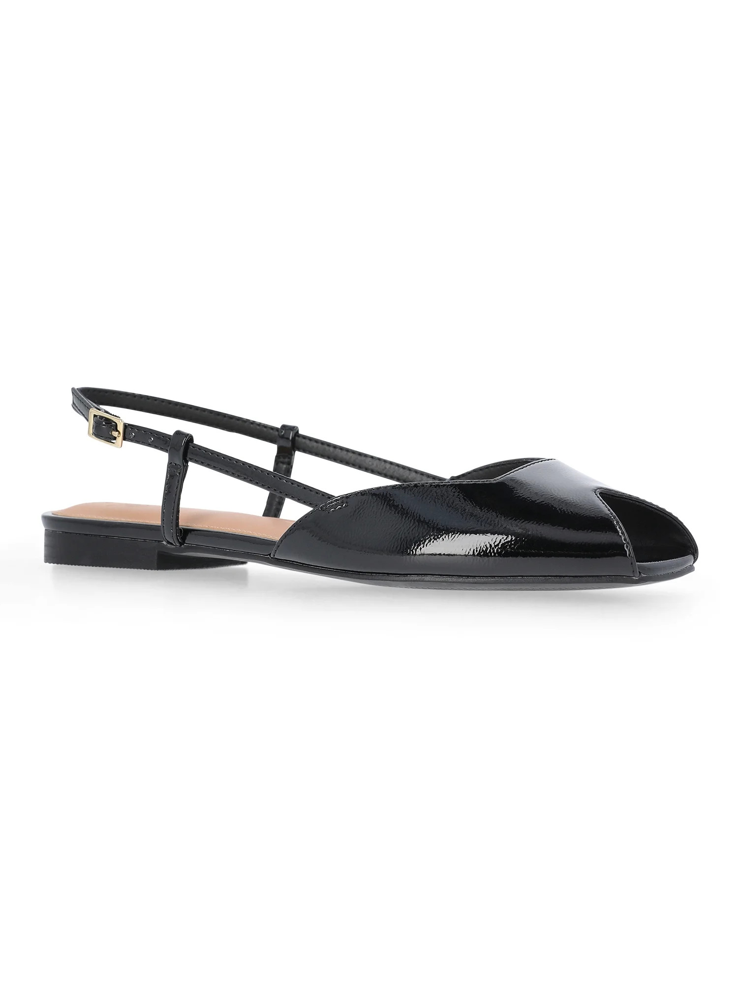 Time and Tru Women's Peep Toe Slingback Shoes | Walmart (US)