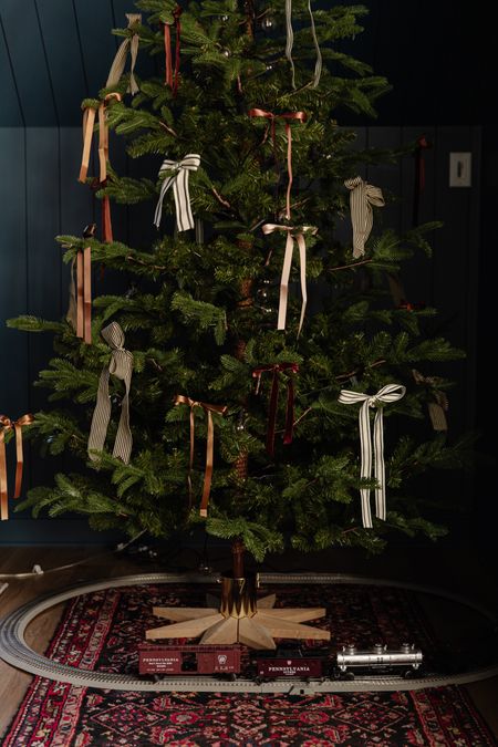 Ribbon bows on a Christmas tree is such an inexpensive and charming way to decorate it! 

#LTKSeasonal #LTKhome #LTKHoliday