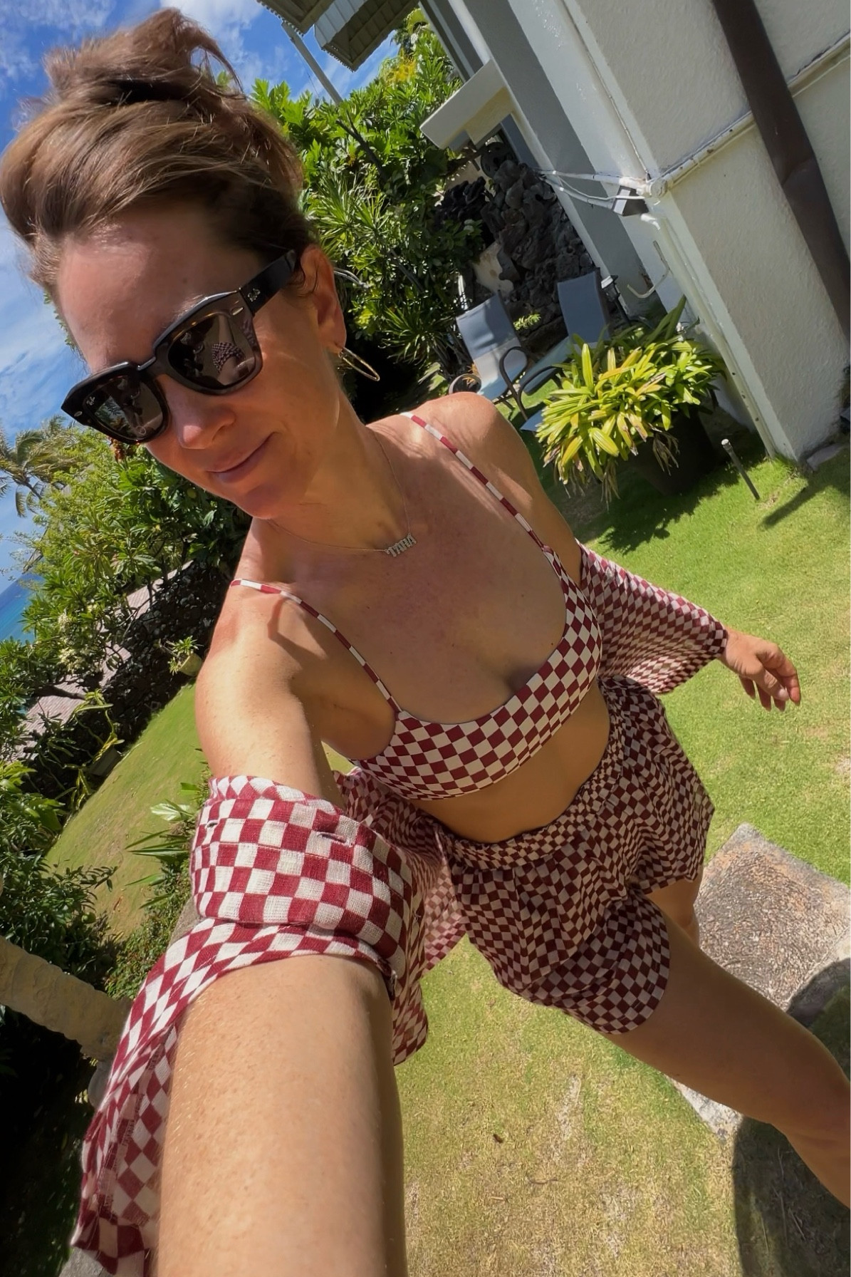 Size small in suit and size 1 in the top! 

#LTKStyleTip #LTKOver40 #LTKSwim