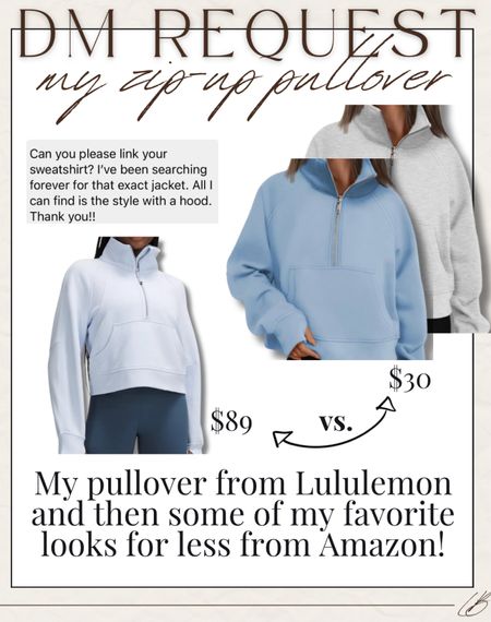 My lululemon zip up I’m wearing today and my favorite lululemon lookalikes from Amazon !

#LTKFitness #LTKFindsUnder100 #LTKSaleAlert