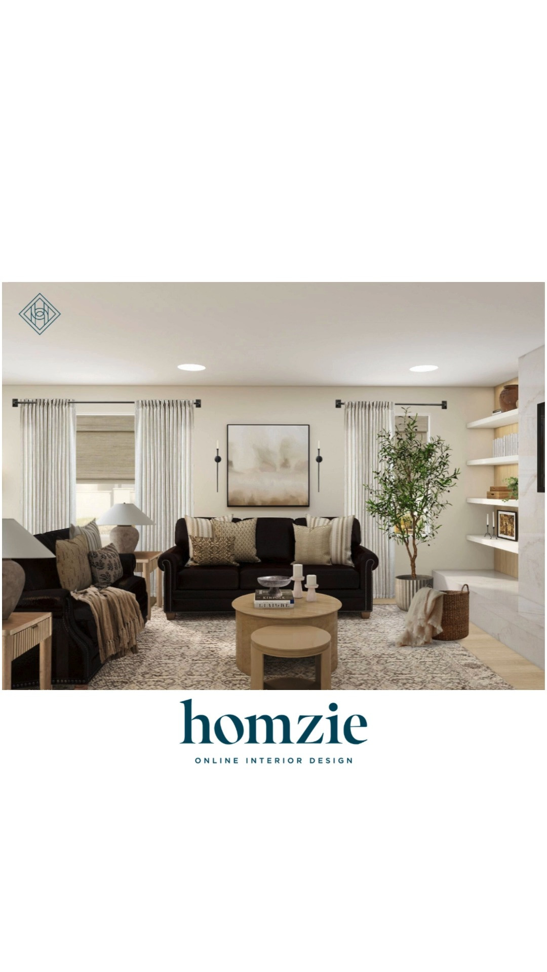 Neutral living room design featuring black sofas, accent chairs, accent pillows, rug, wall art, decor, etc.

#LTKHome #LTKFinds #LTKFavorites #HomeStyleDaily 

 #LTKHome