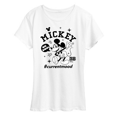 Women's Disney Mickey Mouse Short Sleeve Graphic T-Shirt - White - Large | Target
