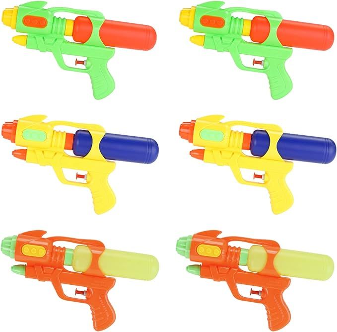 Water Guns 9 Inch 6 Packs for Kids Adults Multicolor Squirt Gun in Party Pool Bath Favors Indoor ... | Amazon (US)