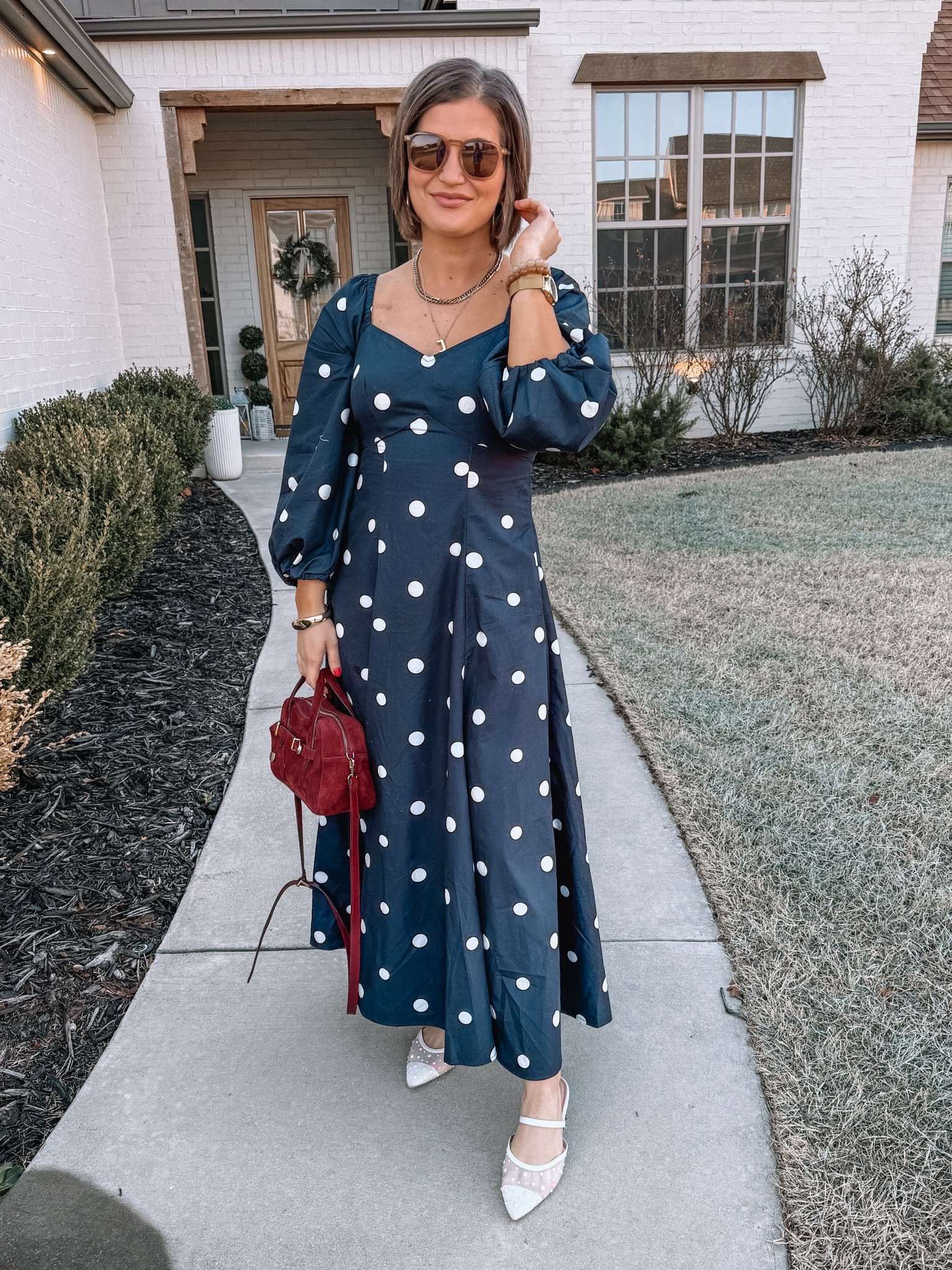 This Walmart polka dot dress just went on clearance for $21! 

#LTKootd