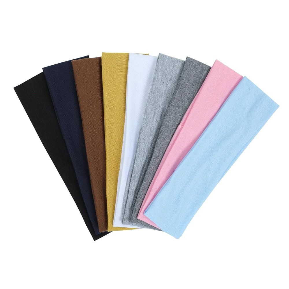9Pcs Headbands for women Non Slip Headband, Soft Elastic Hair Bands for Women's Hair, Fashion Cot... | Amazon (US)