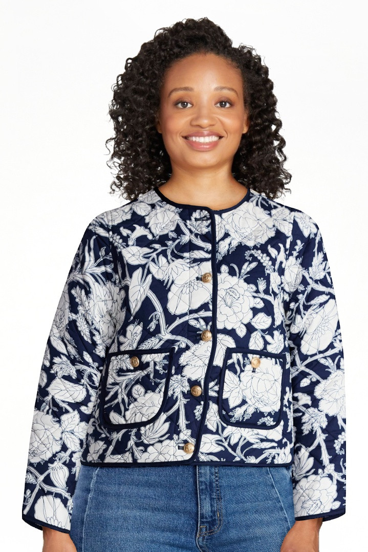 Time and Tru Women's Quilted Cotton Jacket, Sizes XS-XXXL | Walmart (US)