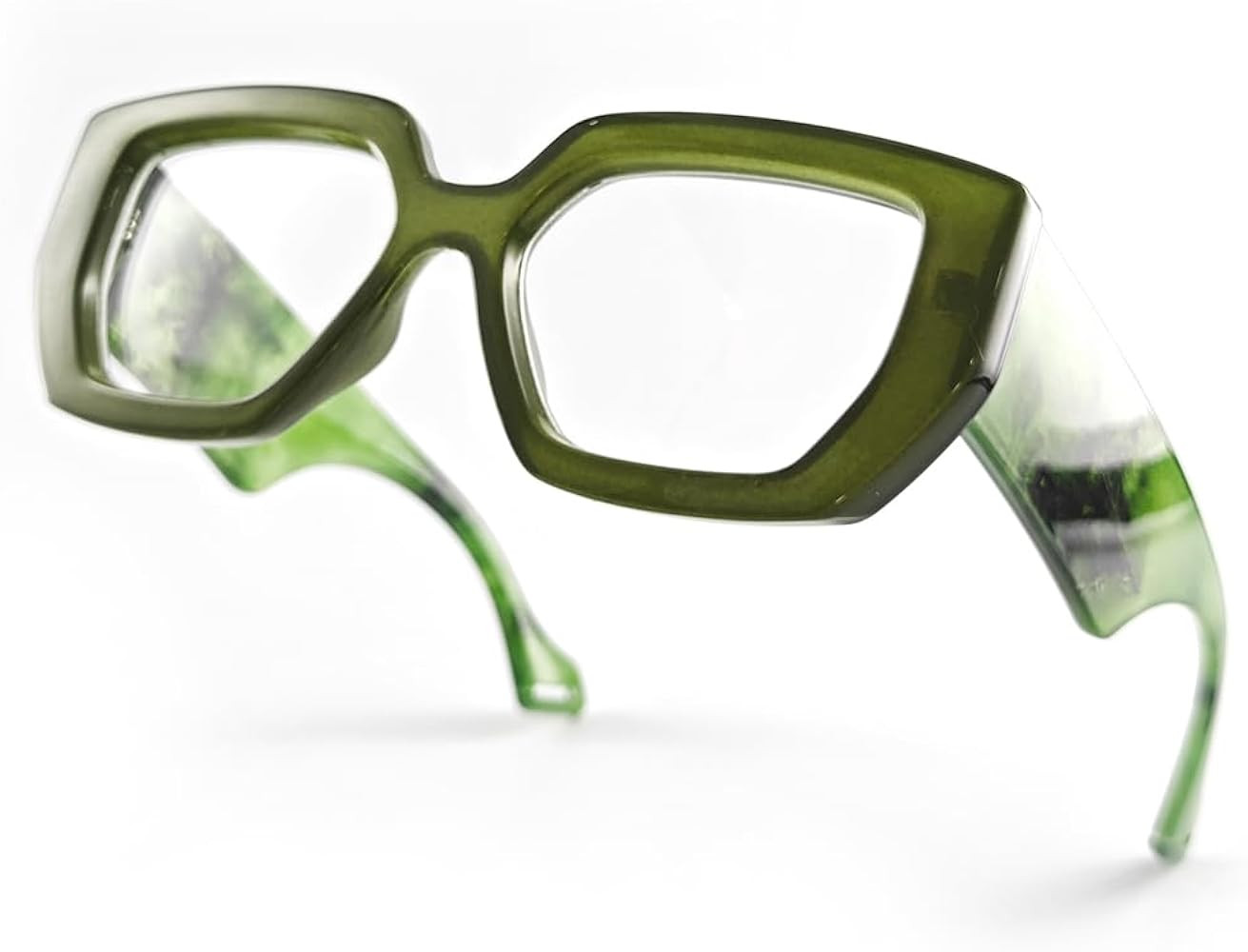 Oversized Square Blue Light Glasses for Women, Large Thick Frame Big Reading Eyewear for Computer... | Amazon (US)