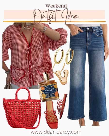 Outfit inspo 

Perfect for Summer Social Season
❤️🤍💙 Holidays, weekend, bbqs, picnic or just running errands 

The darling affordable find top fits tts 
$28

Great wide leg crop jeans easy to wear fit true to size Kut from the Kloth

Madewell crochet bag under $70 crochet sandals

Vanilla perfume $24

Gold jewelry love the puff initial 
Gold hoop bauble bar

#LTKSaleAlert #LTKStyleTip #LTKFindsUnder50