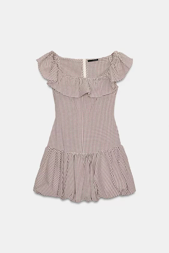 GINGHAM JUMPSUIT DRESS | Zara Canada