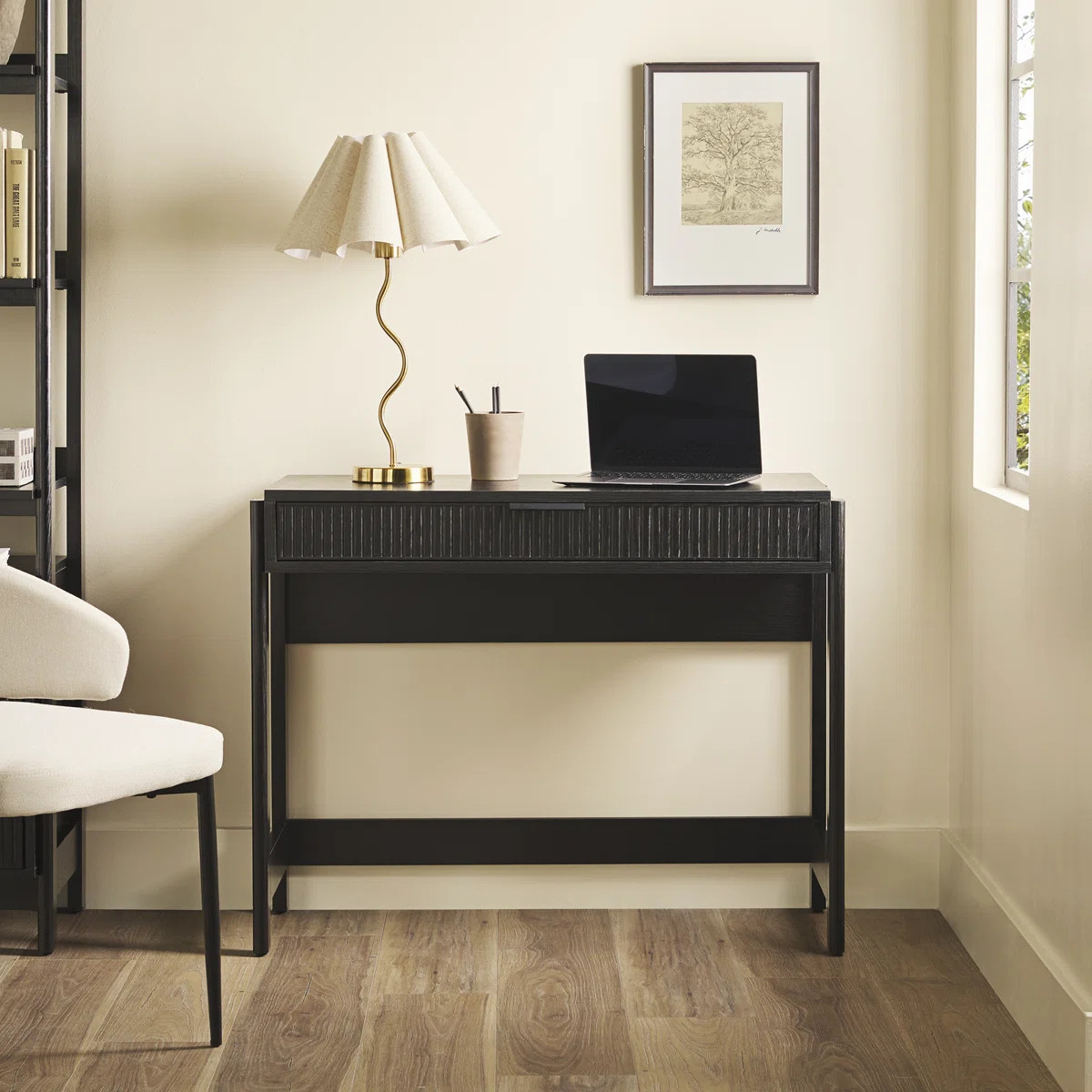 Jorah Reeded Writing Desk with Drawer | Wayfair North America