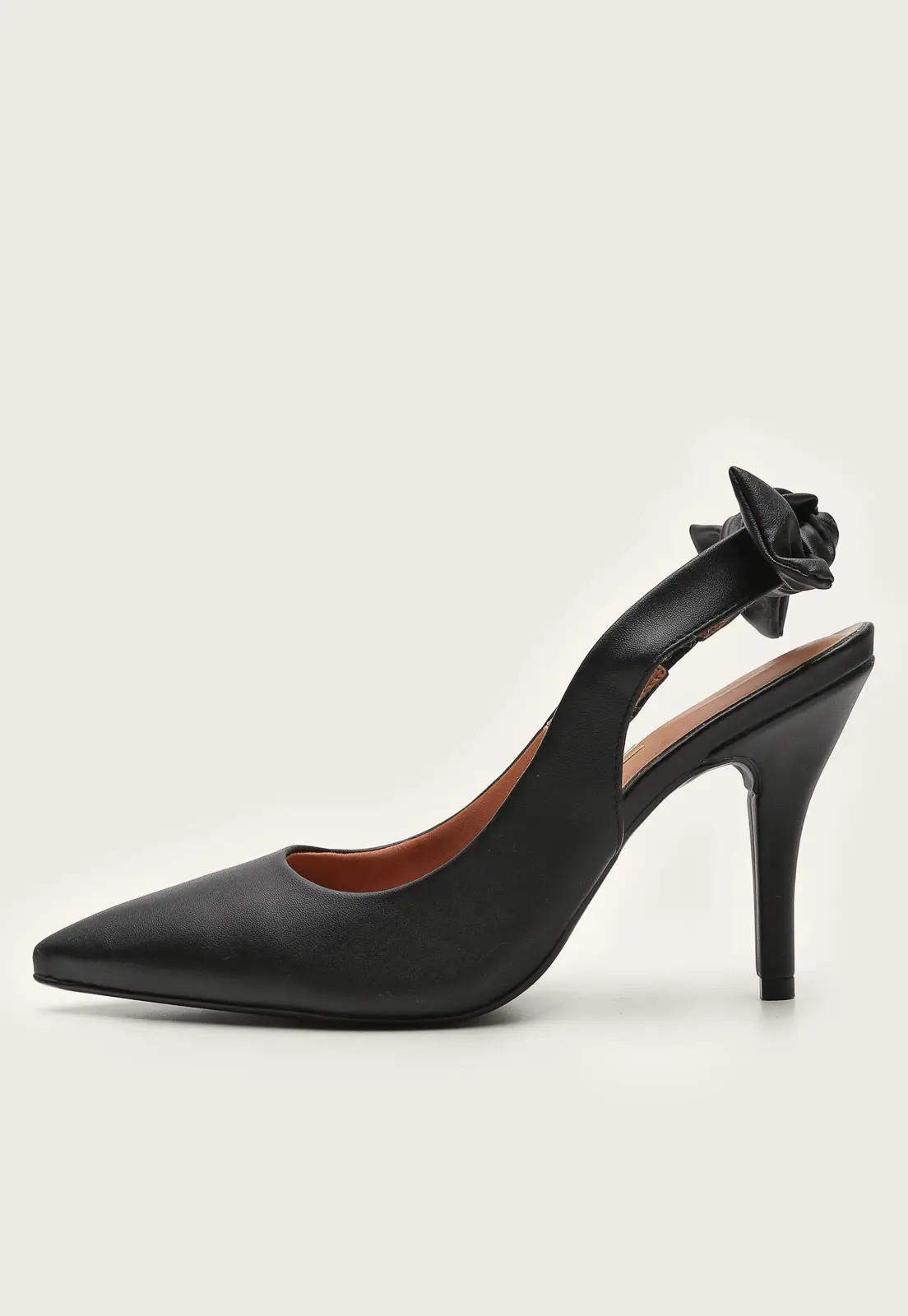 Scarpin Slingback Vizzano Laço Preto | Dafiti (BR)