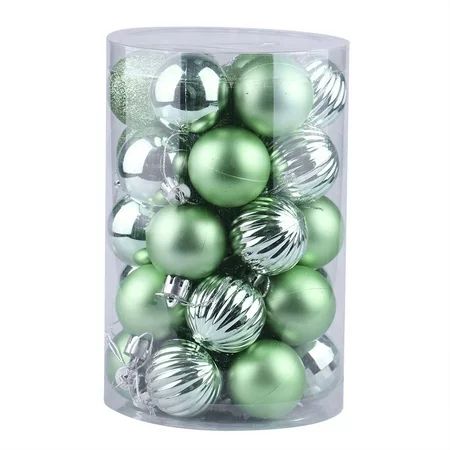 LNCDIS Ball Bauble Hanging Multi-color Plastic Christmas Ball Ornaments 34 Count (1.57 ) | Walmart (US)