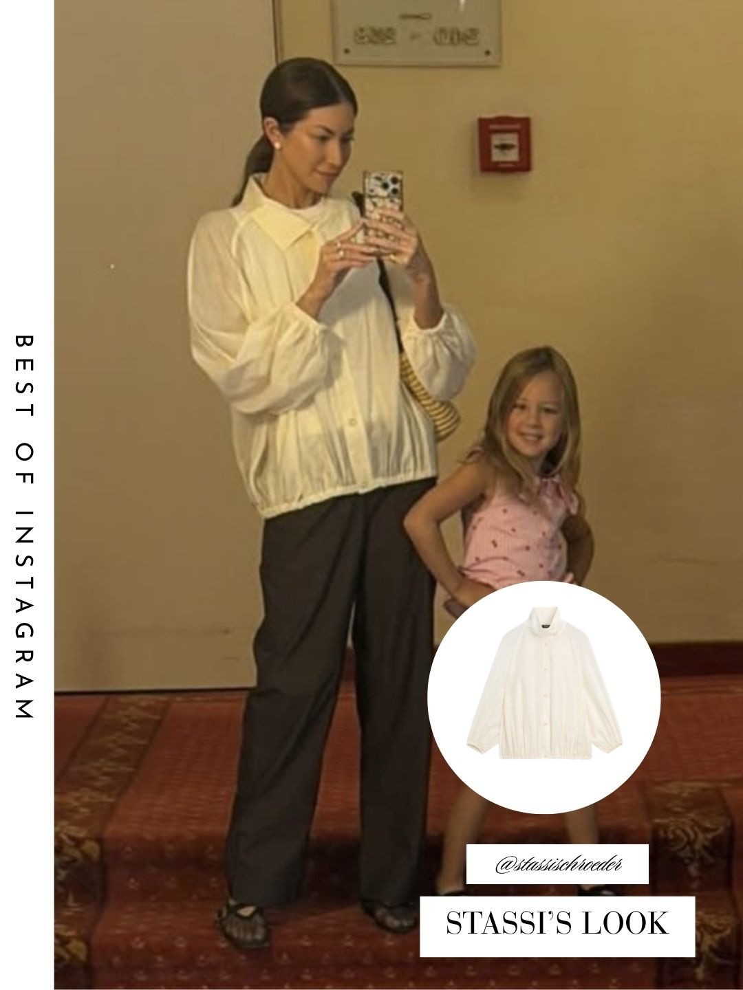 Stassi Schroeder’s White Sheer Jacket // Sold by Massimldutti 📸 = @stassischroeder
