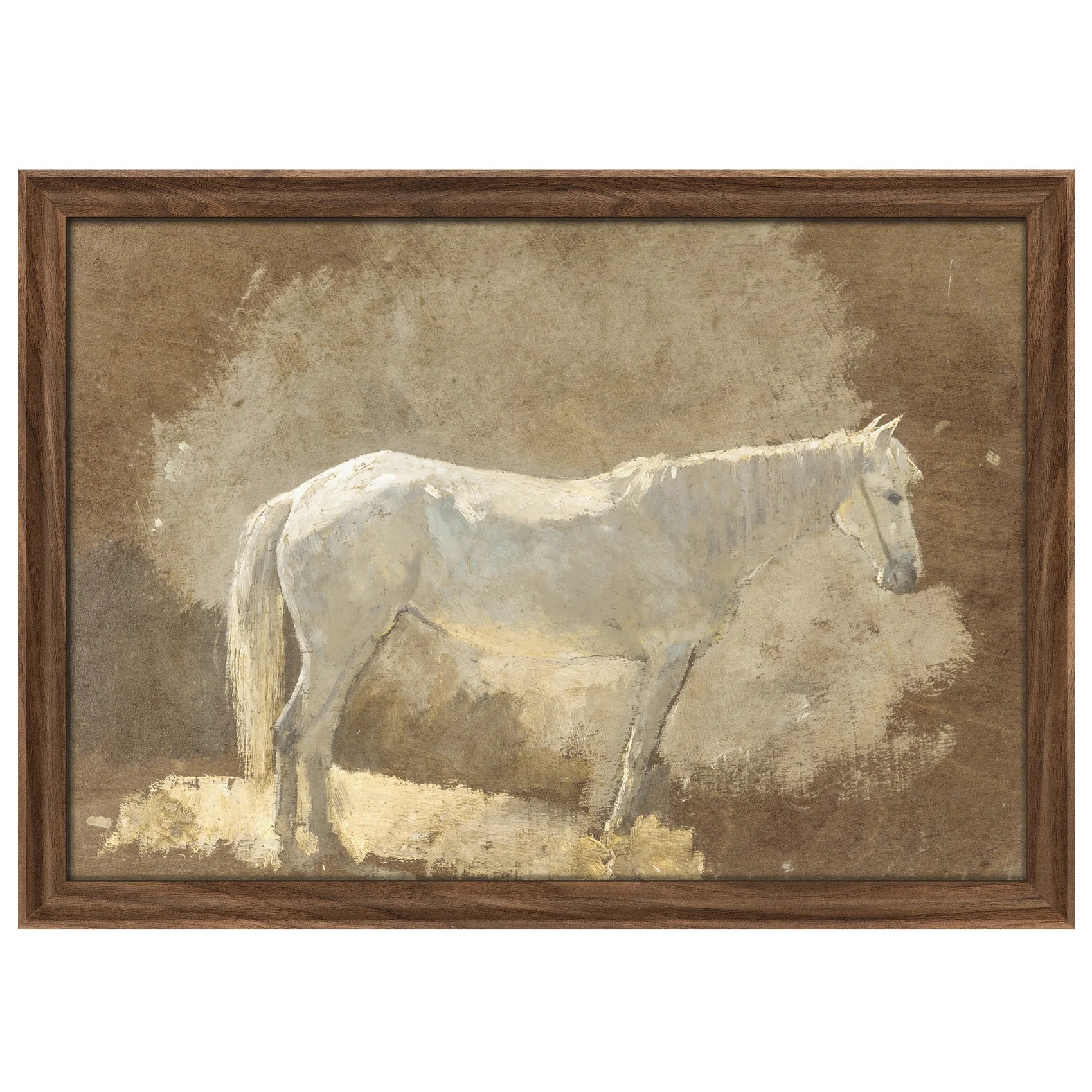 Framed Wall Art Vintage Antique Classic for Bedroom - 26"x36" Brown | Wayfair North America