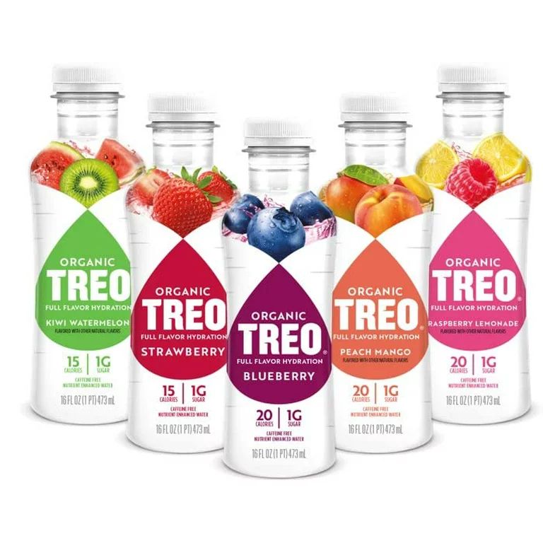 Treo Fruit & Birch Water Drink, Variety Pack, USDA Organic, Non-GMO Project Verified, Vegan, Glut... | Walmart (US)