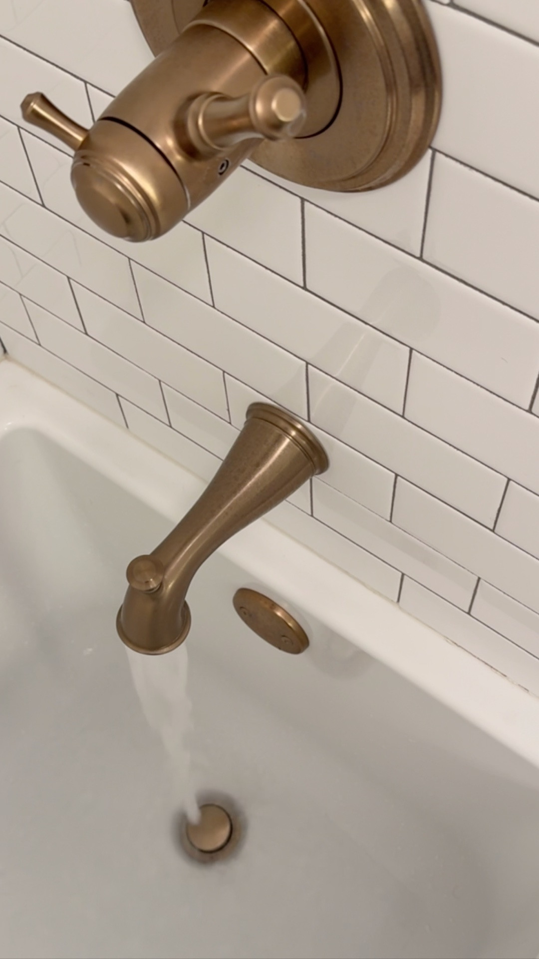 Aged and antique brass shower trim I've saved to use in future projects...

#LTKHome