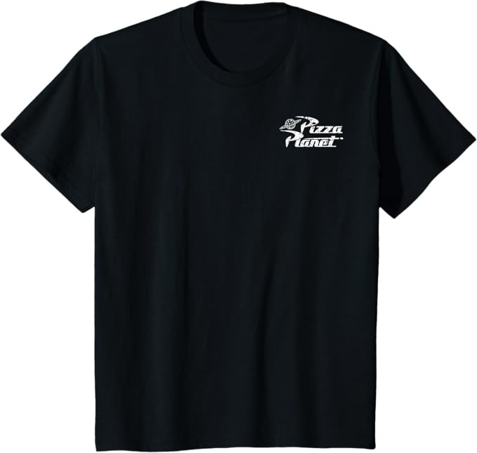 Disney Pixar Toy Story Pizza Planet Left Chest Logo T-Shirt | Amazon (US)