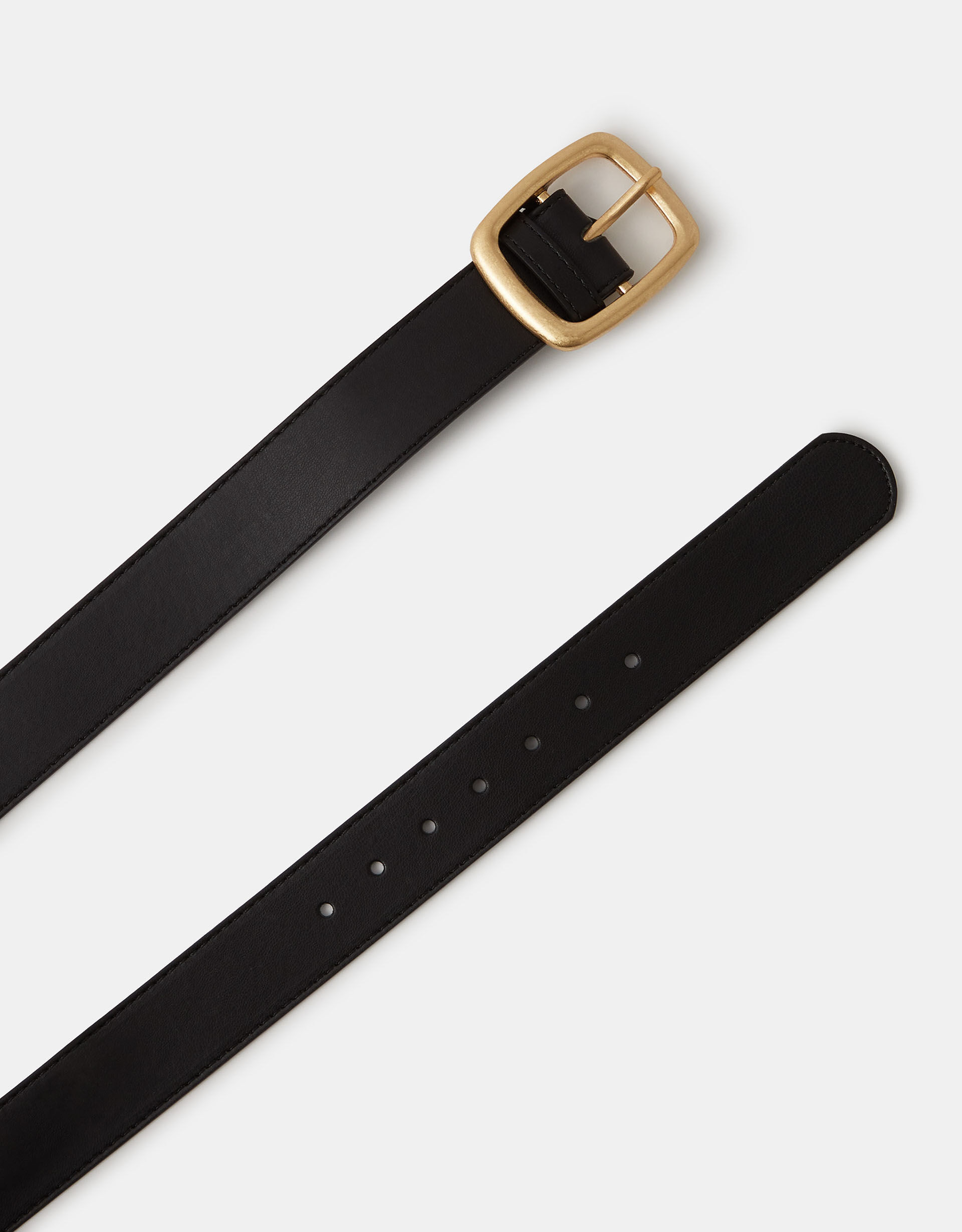 Square Buckle Belt Black | Accessorize (Global)