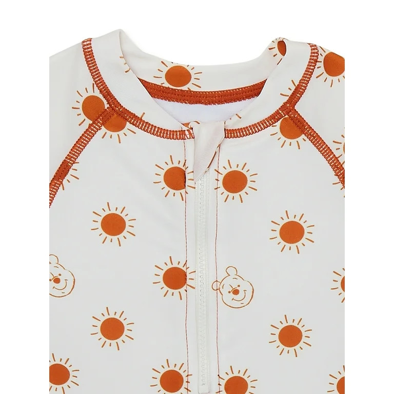 Winnie the Pooh Baby Short Sleeve Rashguard Swimsuit, 1-Piece, Sizes 0/3-12 Months | Walmart (US)