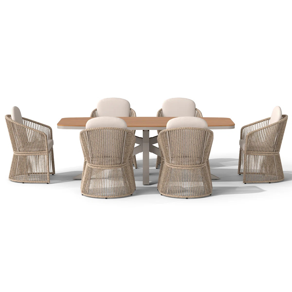 Outdoor 6-person Dining Set With Cushions | Wayfair North America