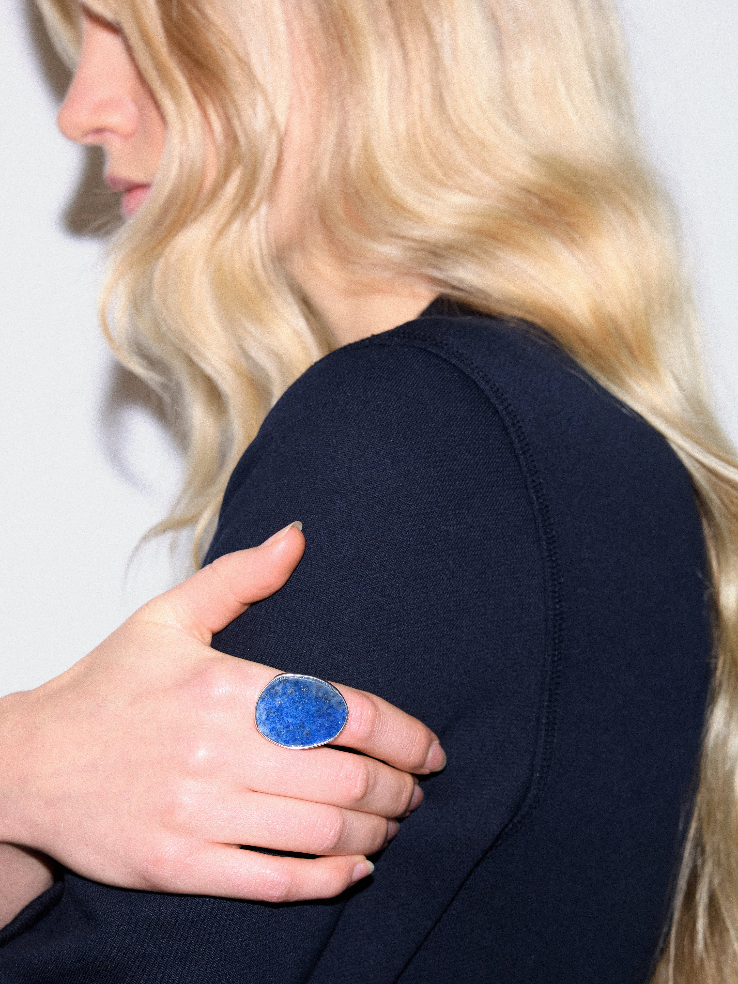 Lapis Disc Ring | BLUE | Jigsaw (UK)
