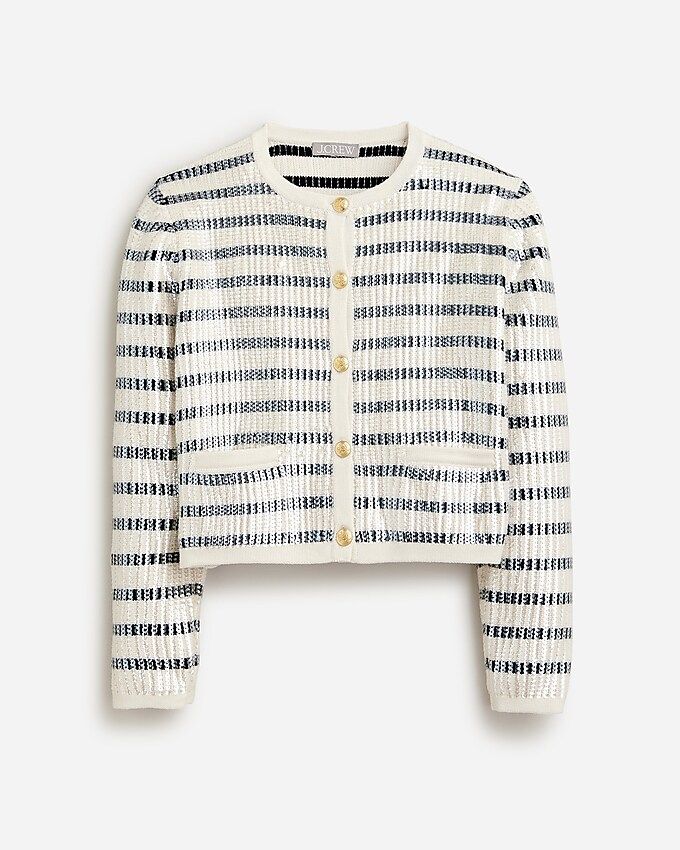 Emilie sweater lady jacket in sequin stripe | J.Crew US