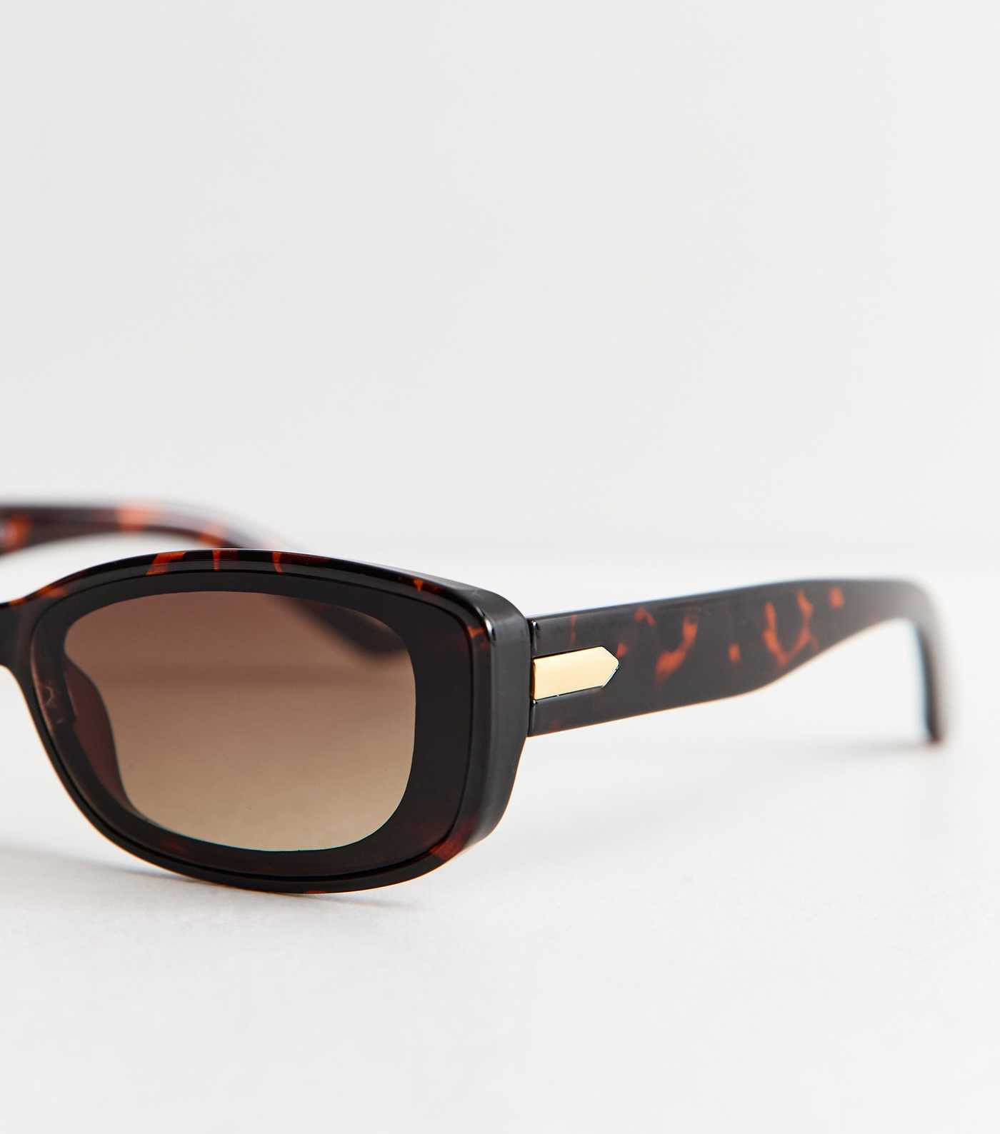 Brown Tortoiseshell Effect Rectangle Sunglasses | New Look | New Look (UK)