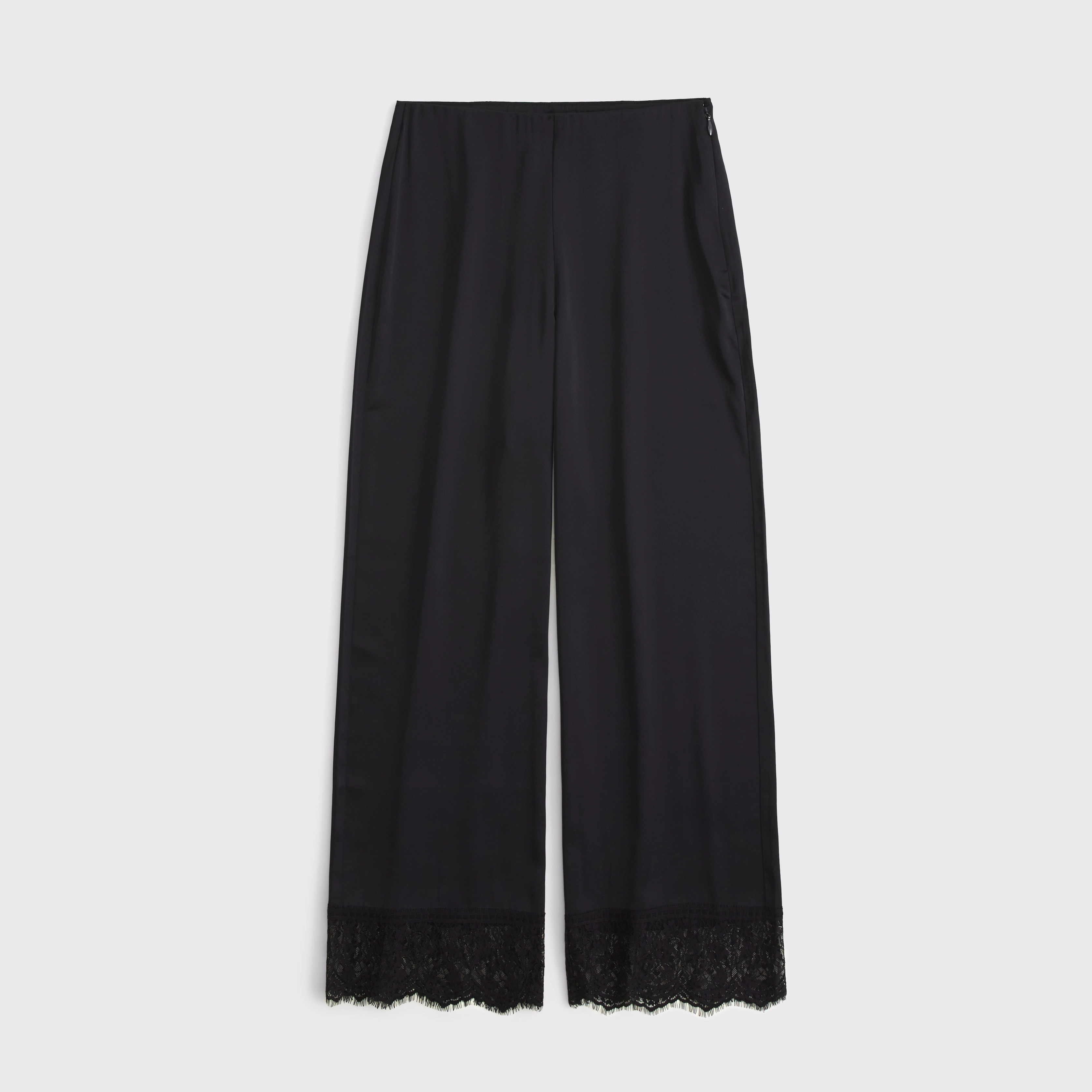High-Rise Lace-Trim Set Pant | Abercrombie & Fitch (US)