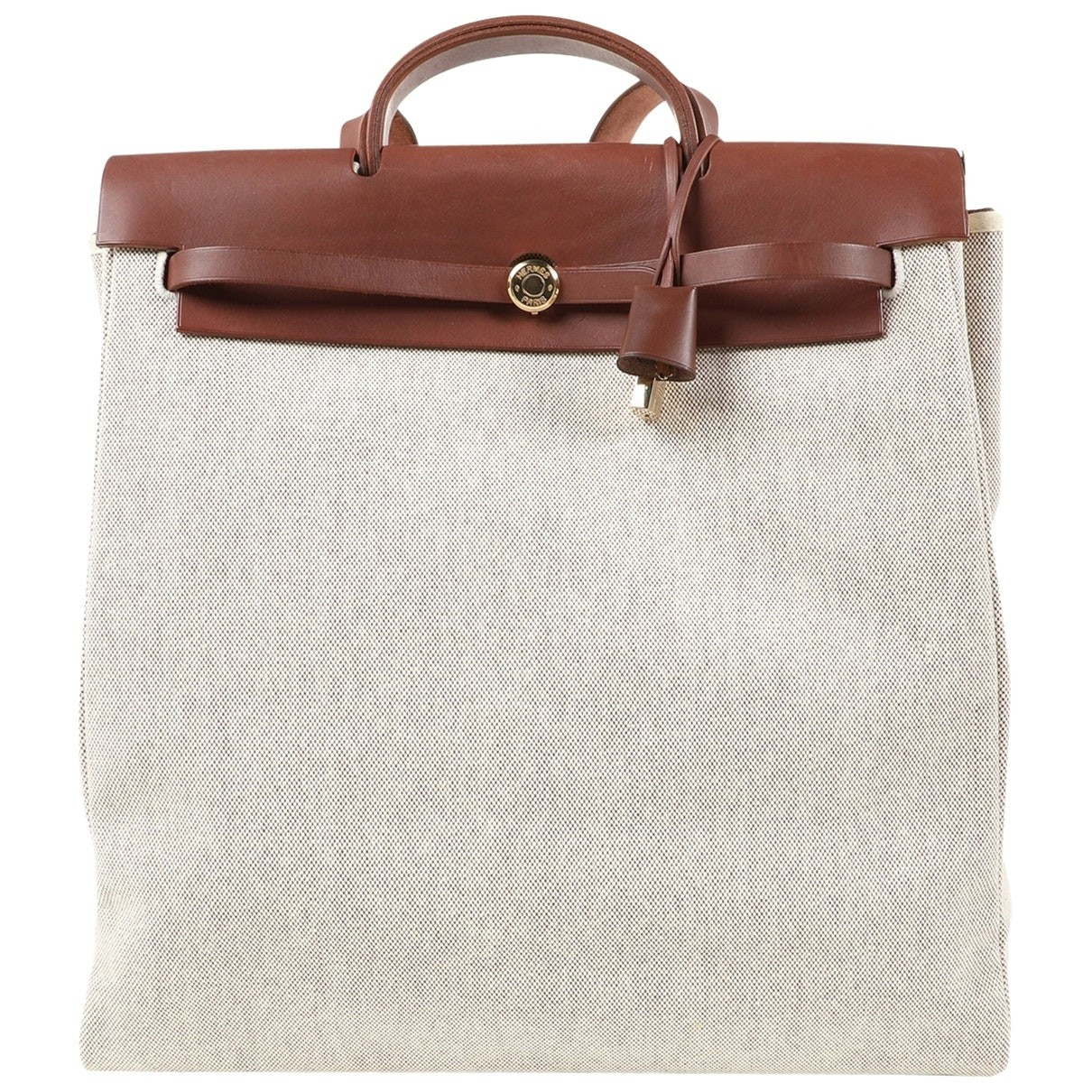 Hermès Herbag Beige Cloth Handbags | Vestiaire Collective (Global)