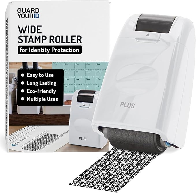 Guard Your ID Wide Stamp Roller for Identity Protection, White | Amazon (US)