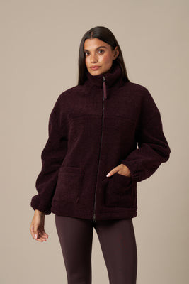 Borg Fleece Jacket - Fig | Reasn
