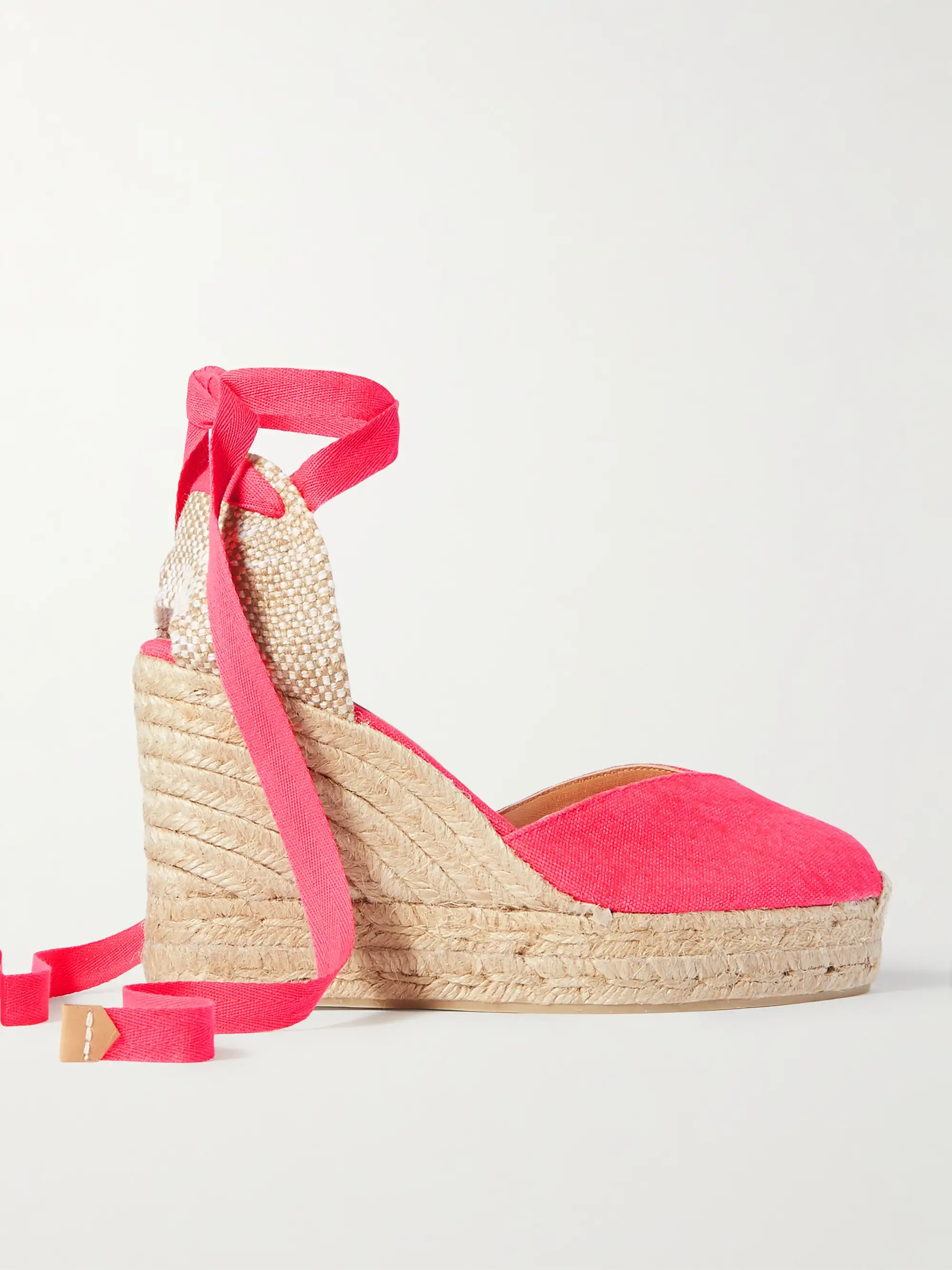 + NET SUSTAIN Chiara 80 canvas wedge espadrilles | NET-A-PORTER (US)