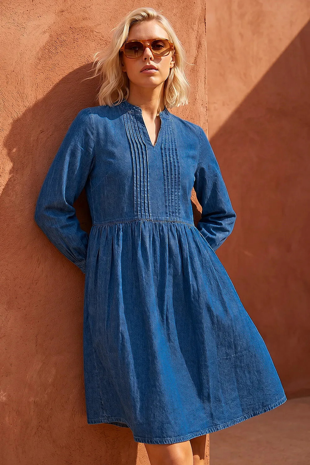 Indigo Roman Petite Denim Tunic Dress | Wallis | Wallis UK